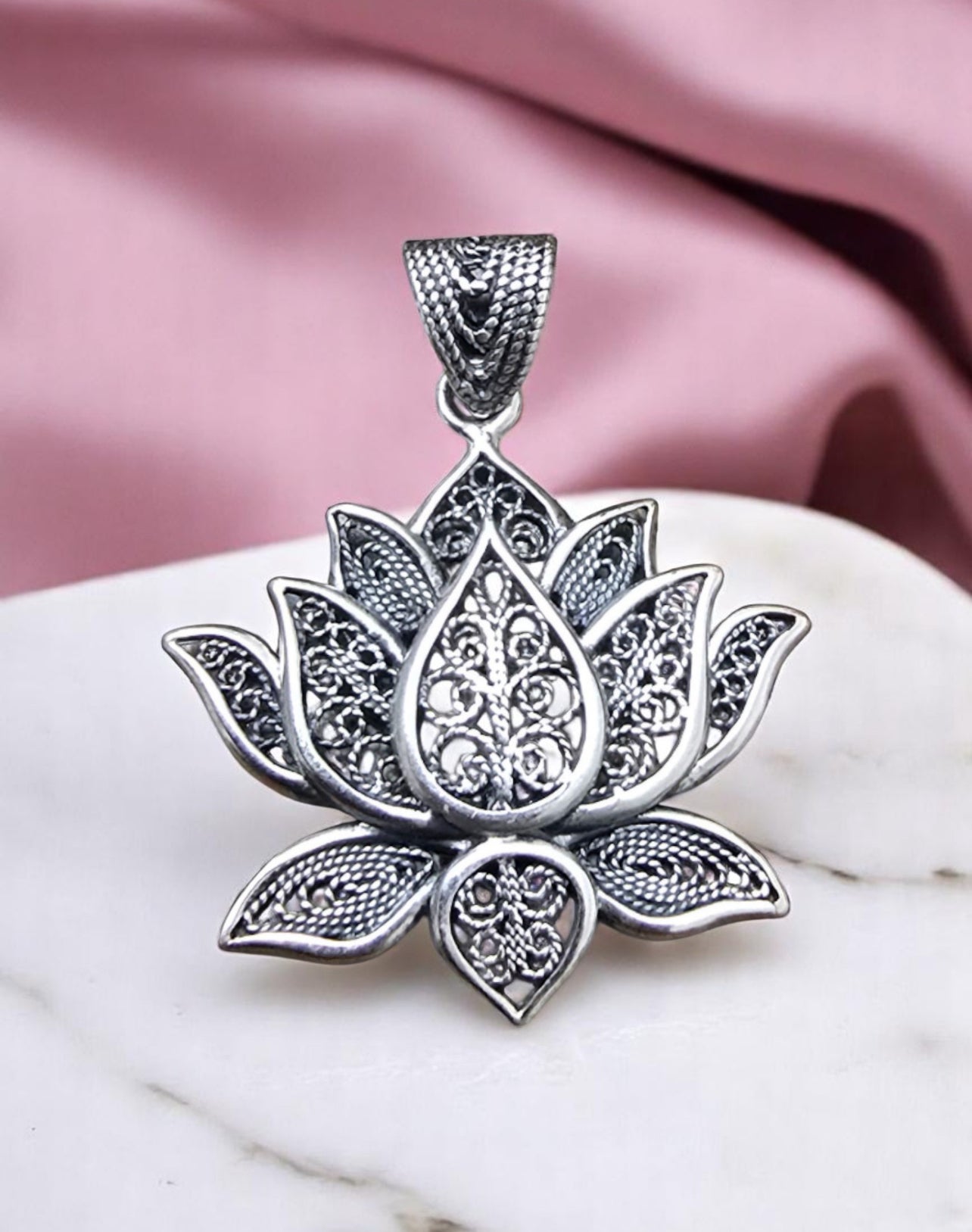 Lotus silver charm