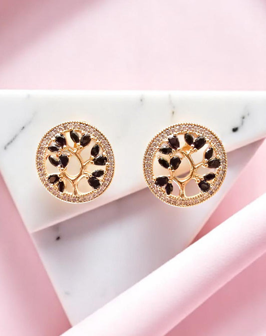 Life tree studs earrings