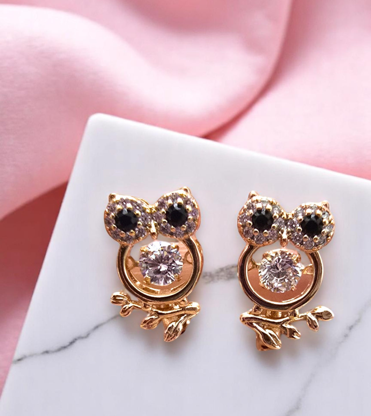 Owl stud earrings