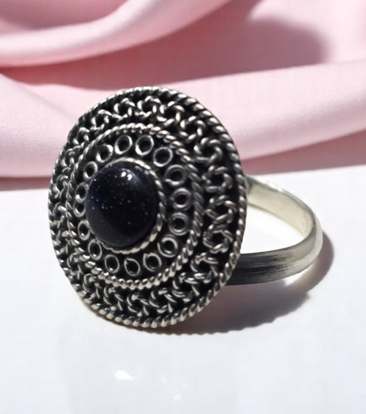 Nigth silver ring